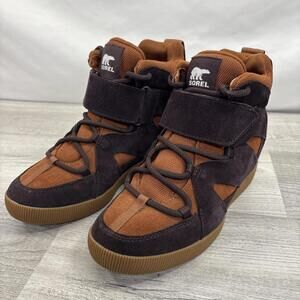 Sorel Out n About Sport Wedge Boot Cinder/Wood Waterproof Women's Size 8